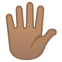 11993-hand-with-fingers-splayed-medium-skin-tone icon