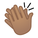 Clapping hands medium skin tone icon