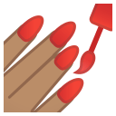 Nail polish medium skin tone icon