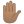 Raised hand medium skin tone icon