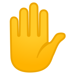 Raised hand icon