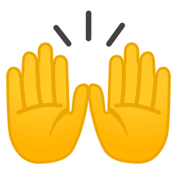 Raising hands icon