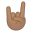 Sign of the horns medium skin tone icon