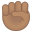 Raised fist medium skin tone icon