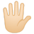 11991-hand-with-fingers-splayed-light-skin-tone icon