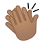 Clapping hands medium skin tone icon