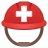 Rescue workers helmet icon