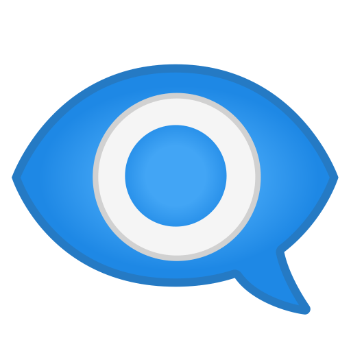 Eye in speech bubble icon