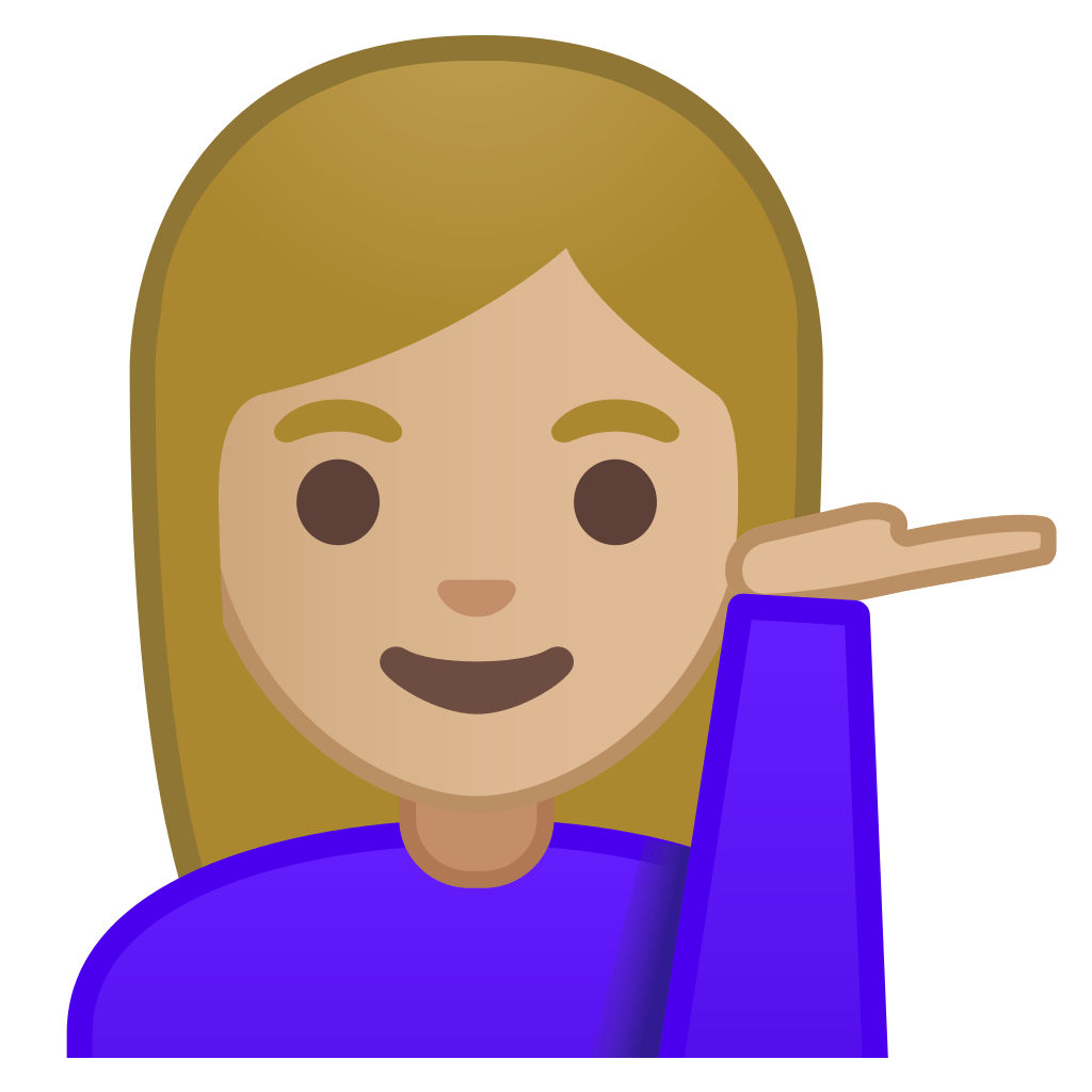 Woman tipping hand medium light skin tone Icon | Noto Emoji People