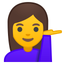 Woman tipping hand icon