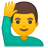 Man raising hand icon