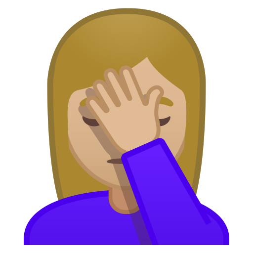 Woman facepalming medium light skin tone Icon | Noto Emoji People ...