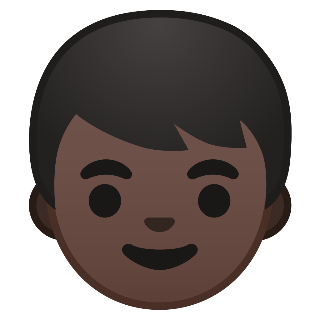 Boy dark skin tone Icon | Noto Emoji People Faces Iconset | Google