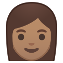 Woman medium skin tone icon