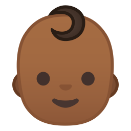 Baby medium dark skin tone icon