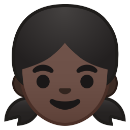 Girl dark skin tone icon