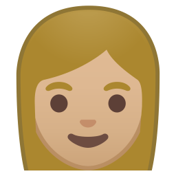 Woman medium light skin tone icon