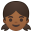 Girl medium dark skin tone icon