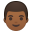 Man medium dark skin tone icon