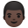 Man dark skin tone icon