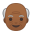 Old man medium dark skin tone icon