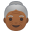 Old woman medium dark skin tone icon