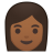Woman medium dark skin tone icon