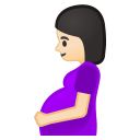 Pregnant woman light skin tone icon