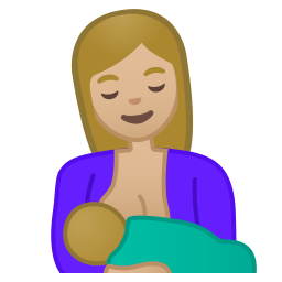 Breast feeding medium light skin tone icon