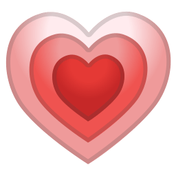 Growing heart icon