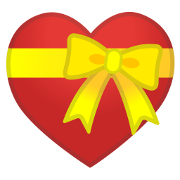 Heart with ribbon icon
