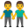 Two men holding hands icon