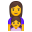 Family woman girl icon