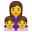 Family woman girl girl icon