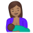 Breast feeding medium skin tone icon