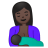 Breast feeding dark skin tone icon