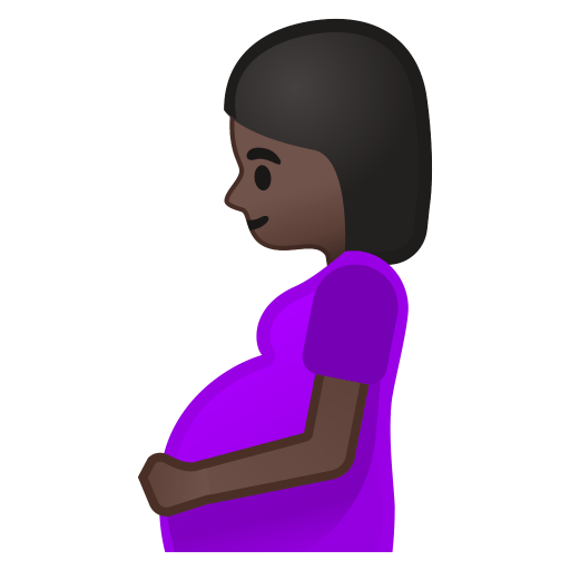 Pregnant woman dark skin tone icon