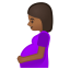 Pregnant woman medium dark skin tone icon