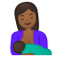 Breast feeding medium dark skin tone icon