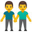 Two men holding hands icon