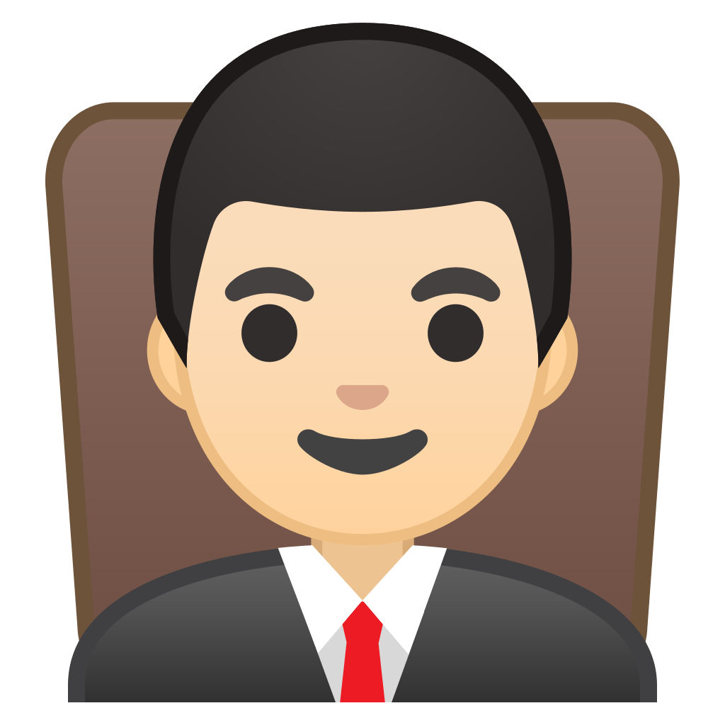 Man judge light skin tone Icon | Noto Emoji People Profession Iconset