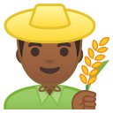Man farmer medium dark skin tone icon