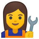 Woman mechanic icon