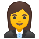 Woman office worker icon