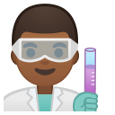 Man scientist medium dark skin tone icon