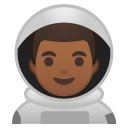 Man astronaut medium dark skin tone icon