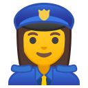Woman police officer icon