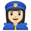 10431-woman-police-officer-light-skin-tone icon