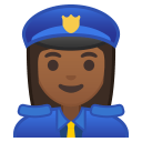 10437-woman-police-officer-medium-dark-skin-tone icon