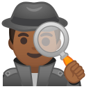 Man detective medium dark skin tone icon
